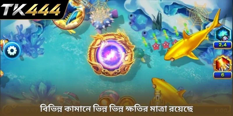 বিভিন্ন কামানে ভিন্ন ভিন্ন ক্ষতির মাত্রা রয়েছে
