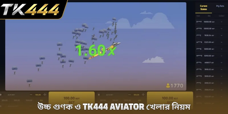 উচ্চ গুণক ও TK444 Aviator খেলার নিয়ম