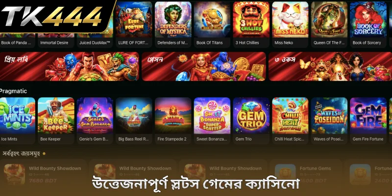 উত্তেজনাপূর্ণ স্লটস গেমের ক্যাসিনো